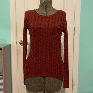 Maroon Cable Knit American Eagle Sweater